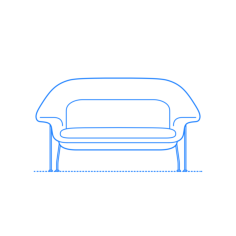 Furniture Settee Womb Settee Icon Svg Vector, Free Vectors File